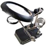 Magnifier w/Auxiliary Clip on PCB Soldering Iron Stand, TE-800 redirect to product page